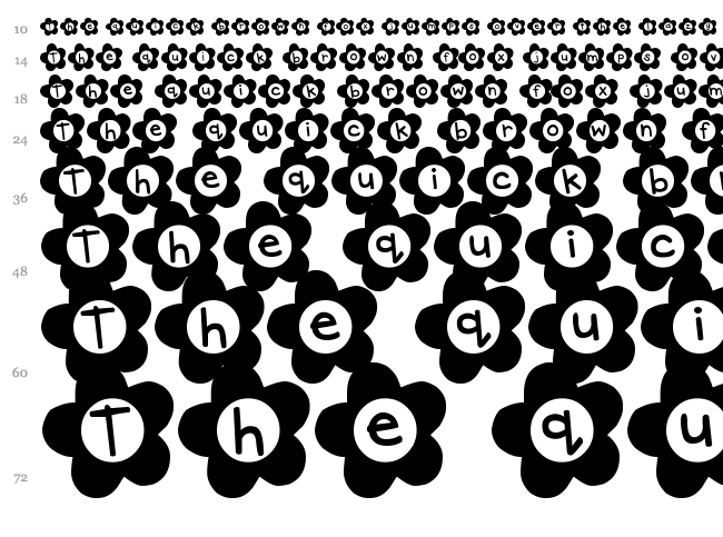 DJB Flower Power font waterfall
